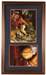 1993 Mickey Mantle New York Yankees Signed 18" x 31" Framed David Spindel Memorabilia Display Lithograph (JSA)
