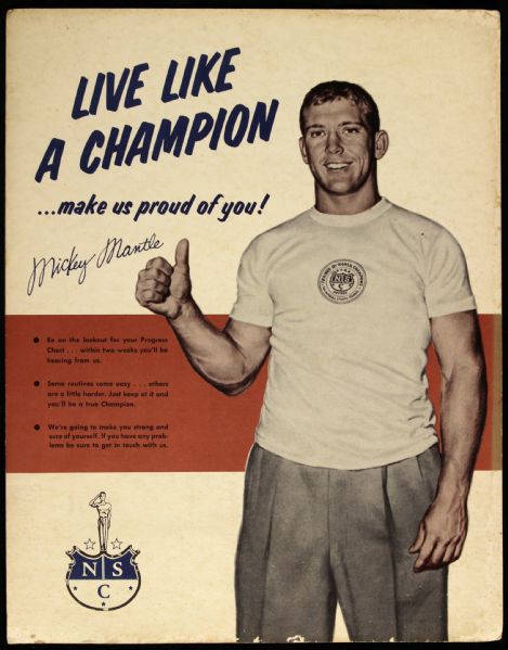 1956 Mickey Mantle National Sports Council "Live Like a Champion" Packet