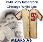 1940 circa John Rosenthal Chicago White Sox Game Worn Home Jersey (MEARS A6)