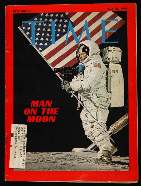 1969 Time Magazine Featuring Neil Armstrong Man On The Moon on Cover