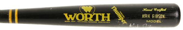 1988 Kirk Gibson Los Angeles Dodgers Signed Worth Professional Model Game Used Bat (MEARS LOA/JSA)