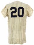 1955 Johnny Kucks New York Yankees Game Worn Home Jersey w/ Number Change (MEARS LOA)
