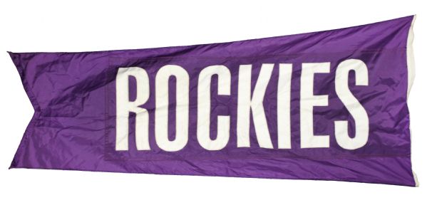1996-2000 Wrigley Field Stadium Flag Collection - Lot of 4 w/ Rockies, Atlanta, San Francisco & Florida (Cubs COA)