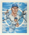 1983 Mickey Mantle New York Yankees Signed 21" x 27" Joseph Catalano Lithograph (JSA) 24/750