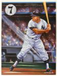 1986 Mickey Mantle New York Yankees Signed 18" x 24" Matted Robert Stephen Simon Lithograph (JSA)