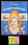 1959 Green Bay Packers Chicago Bears Milwaukee County Stadium 10th Annual Shrine Game Program & Ticket Stub - Lot of 2 (Lombardis First Game)