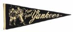 1950s-60s New York Yankees Full Size 29" Pennant