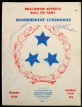 1950-76 MECCA Arena Memorabilia Collection - Lot of 2 w/ Eddie Mathews Signed Program & "New Sports Arena" 17" Mini Pennant (JSA)