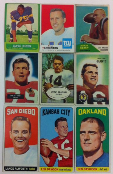 1953-79 Giant Football Card Collection - Includes 1955 Jim Thorpe Kemp Rookie Namath In Action (Lot of 1,435)