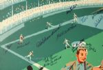 1950's Milwaukee Braves Multi Signed Go Get 'Em Braves! 35 x 47 Miller Beer Broadside w/ 22 Signatures Including Spahn, Mathews, Crandall & More (JSA)