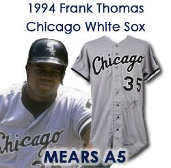 1994 Frank Thomas Chicago White Sox Signed Game Road Jersey (MEARS A5 / JSA)