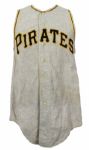 1959 Lenny Levy Pittsburgh Pirates Game Worn Road Jersey Vest (MEARS LOA)