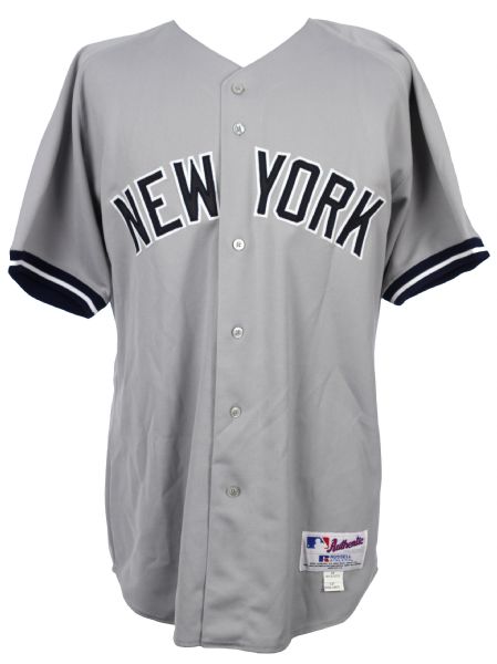 2002 Jorge Posada New York Yankees Road Game Jersey (MEARS LOA)