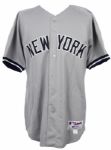2002 Jorge Posada New York Yankees Road Game Jersey (MEARS LOA)