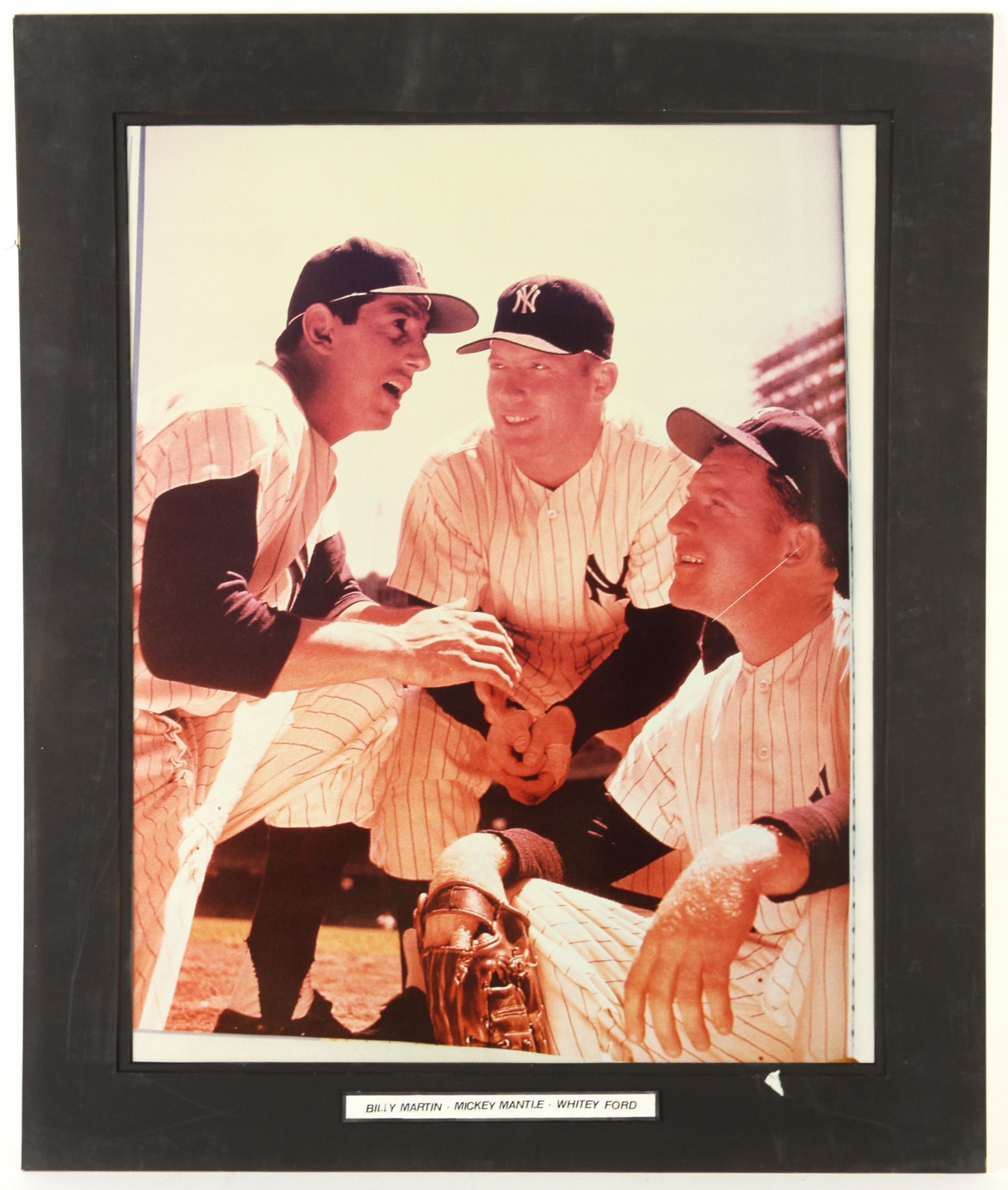 Lot Detail - 1950's Mickey Mantle Whitey Ford Billy Martin New York