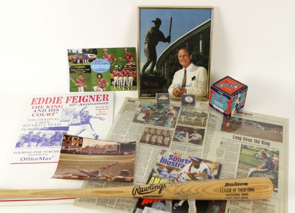 1950s-2000s Baseball Collection w/ 2 Stan Musial Signed Photos Eddie "King" Feigner Memorabilia and More (JSA)