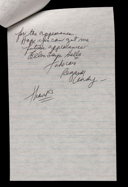 1995 Andy Pafko Signed Letter Milwaukee Braves Brooklyn Dodgers (MEARS LOA)