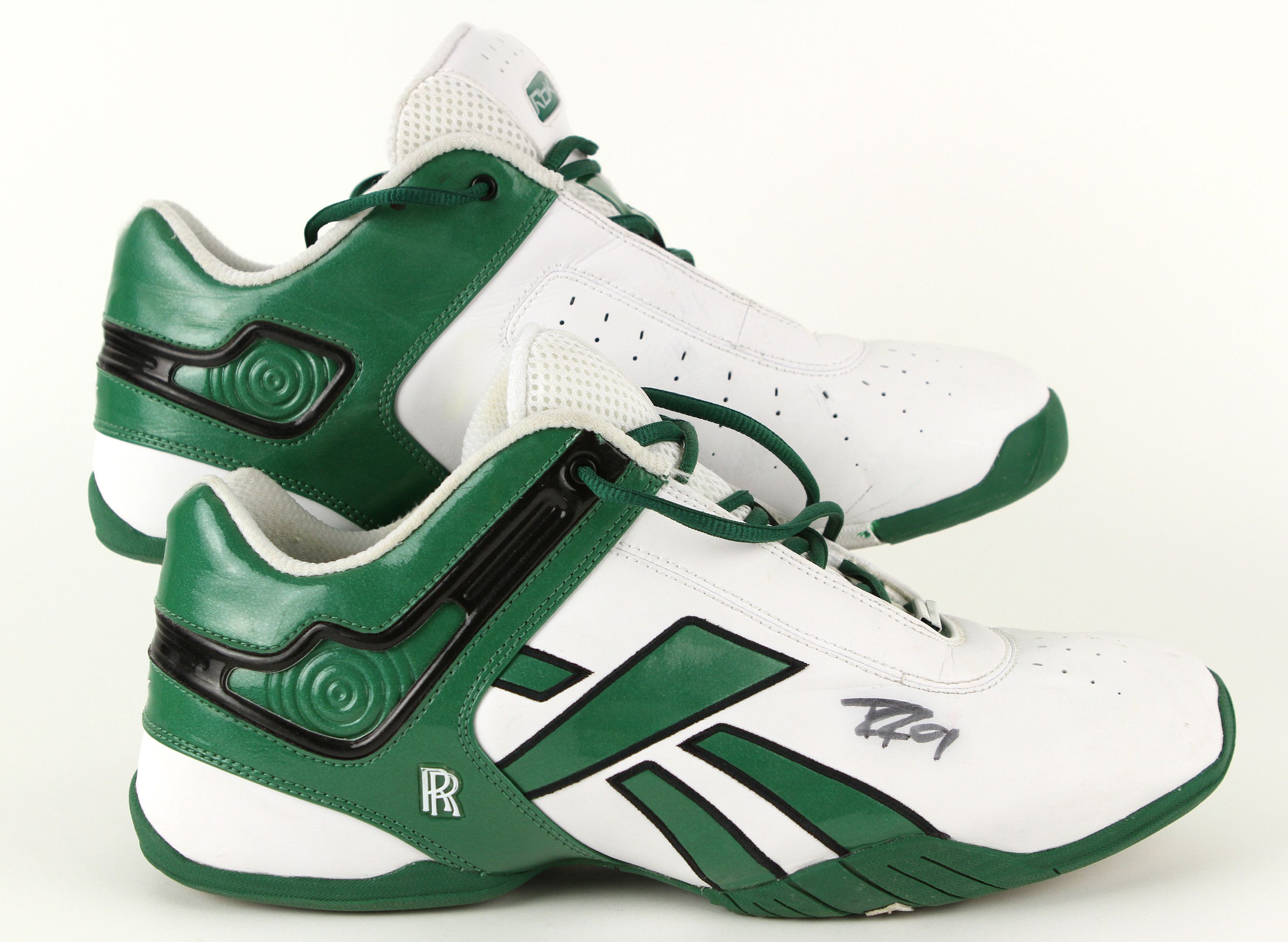 Lot Detail 2006 08 Rajon Rondo Boston Celtics Signed Game Worn Reebok Shoes MEARS LOA JSA