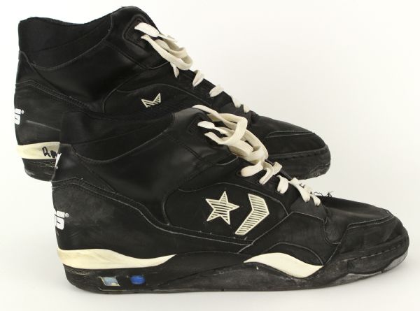 1990s circa Robert Parish Boston Celtics Signed Game Worn Converse Shoes (MEARS LOA / JSA)