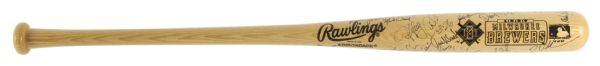 1997 Milwaukee Brewers Team Signed Bat w/ 30+ Signatures (JSA) 4/97