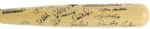 1996 Milwaukee Brewers Team Signed Team Logo Bat w/ 25 Signatures (JSA) 3/96