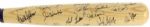 1996 Milwaukee Brewers Team Signed Team Logo Bat w/ 25 Signatures (JSA) 3/96