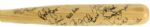 1995 Milwaukee Brewes Team Signed Logo Bat w/ Over 25 Signatures (JSA) 3/95