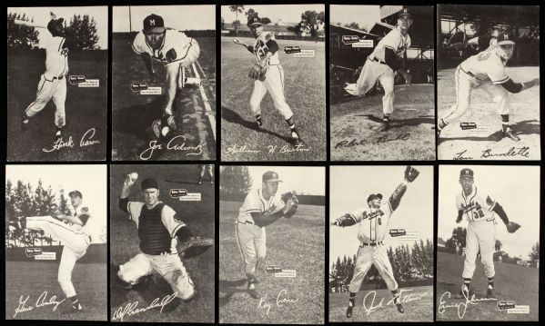 1954-56 Spic and Span Milwaukee Braves Complete Post Card Set 4" x 6" 