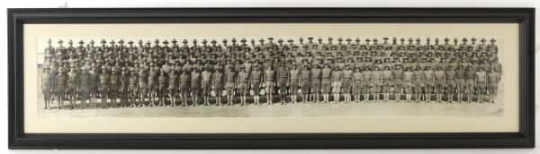 1917-18 WW1 Company 6 Infantry Replacement & Training Troop 7" x 40" Framed Panoramic Photo 