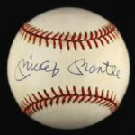 1984-94 Mickey Mantle New York Yankees Single Signed OAL Brown Baseball (JSA)