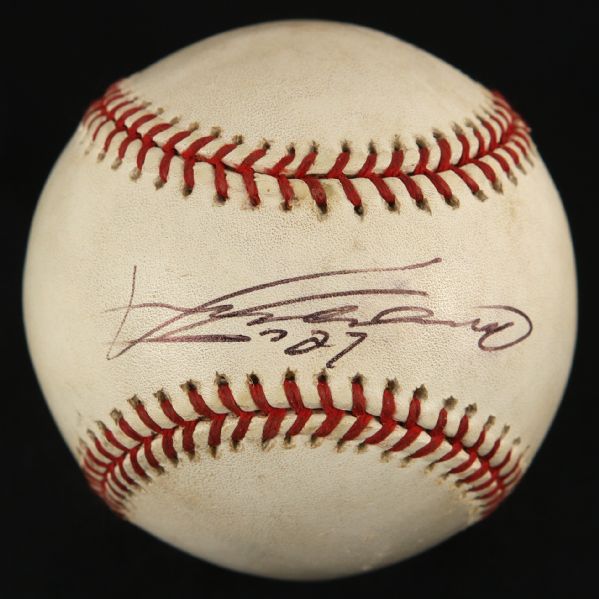 2001 (June 2) Vladimir Guerrero Montreal Expos Signed Game Used OML Selig Home Run Baseball (MEARS LOA/JSA)