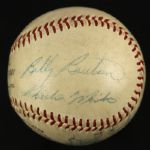 1954 Milwaukee Braves Team Signed ONL Giles Baseball w/ 14 Signatures Including Hank Aaron, Eddie Mathews & More (JSA)