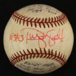 1993 (October 1) Dwight Smith Chicago Cubs Signed Jack Murphy Stadium Game Used ONL White Baseball (MEARS LOA/JSA)