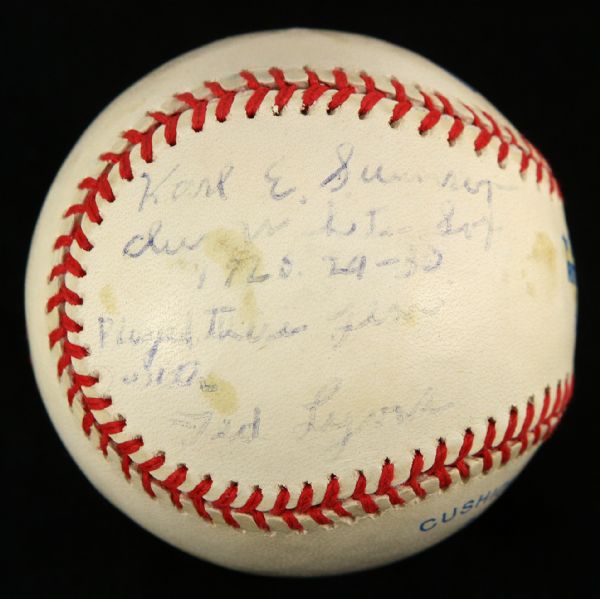 1994-2000 Karl Swanson Chicago White Sox Single Signed OAL Budig Baseball (JSA)