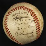 1946 (April 11) Cincinnati Reds Detroit Tigers Spring Training Game Used ONL Frick Baseball (MEARS LOA)