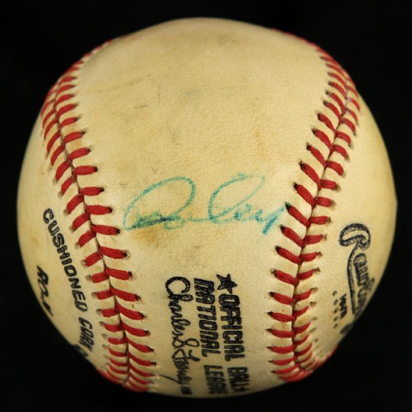 1980 Ron Cey Los Angeles Dodgers Signed Three Rivers Stadium Game Used ONL Feeney Baseball (MEARS LOA/JSA)