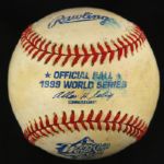 1999 New York Yankees Atlanta Braves Game Used OML Selig World Series Baseball (MEARS LOA)