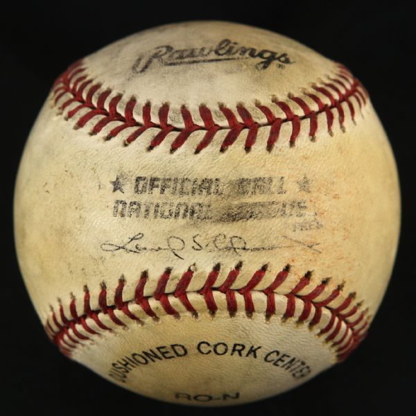 1996 (April 15) Chicago Cubs Cincinnati Reds Wrigley Field Game Used ONL Coleman Baseball (MEARS LOA)