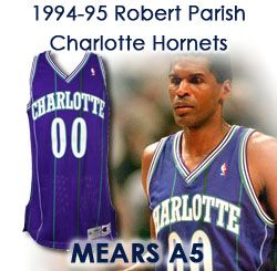 1994-95 Robert Parish Charlotte Hornets Game Worn Road Jersey (MEARS A5)