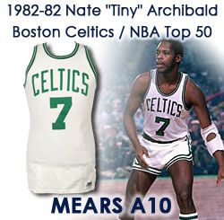 1982-83 Nate Tiny Archibald Boston Celtics Game Worn Home Jersey (MEARS A10)