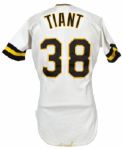 1981 Luis Tiant Pittsburgh Pirates Game Worn Home Jersey & Pants (MEARS A10)