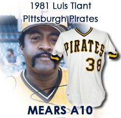 1981 Luis Tiant Pittsburgh Pirates Game Worn Home Jersey & Pants (MEARS A10)