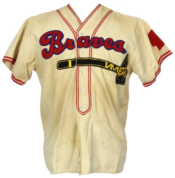 1950-53 circa Boston Braves #39 Flannel Baseball Uniform  
