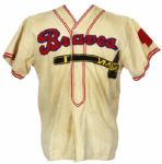 1950-53 circa Boston Braves #39 Flannel Baseball Uniform  