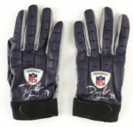 2004 (October 10) Roosevelt Colvin New England Patriots Signed Game Worn Gloves (Player LOA & PSA/DNA) Super Bowl Season