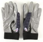 2004 (October 10) Roosevelt Colvin New England Patriots Signed Game Worn Gloves (Player LOA & PSA/DNA) Super Bowl Season