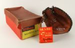1950 circa Rip Collins Store Model Wilson Trapper Mitt w/ Original Box & How To Play Big League Baseball Booklet