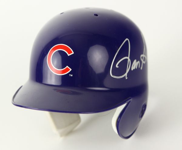 2000s Ron Santo Chicago Cubs Signed Mini Batting Helmet (JSA)