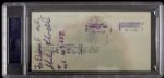 1981 Sammy Davis Jr. Signed Check (PSA/DNA Slabbed)
