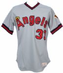 1982 Luis Tiant California Angels Game Worn Road Uniform (MEARS A10)